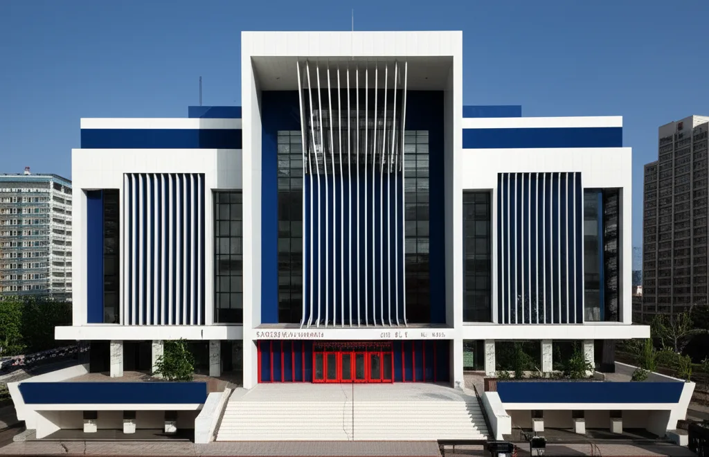 不動産投資の法人化:サブリース vs 所有型の選び方 - 税務署や公的機関の建物の外観、整然とした都市の景観