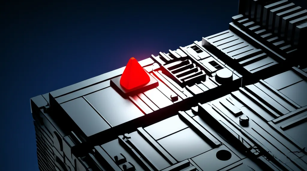 新NISA×子供の教育資金｜0歳から始める完全戦略ガイド - 赤い警告ランプが点灯した機器のクローズアップ、暗い背景