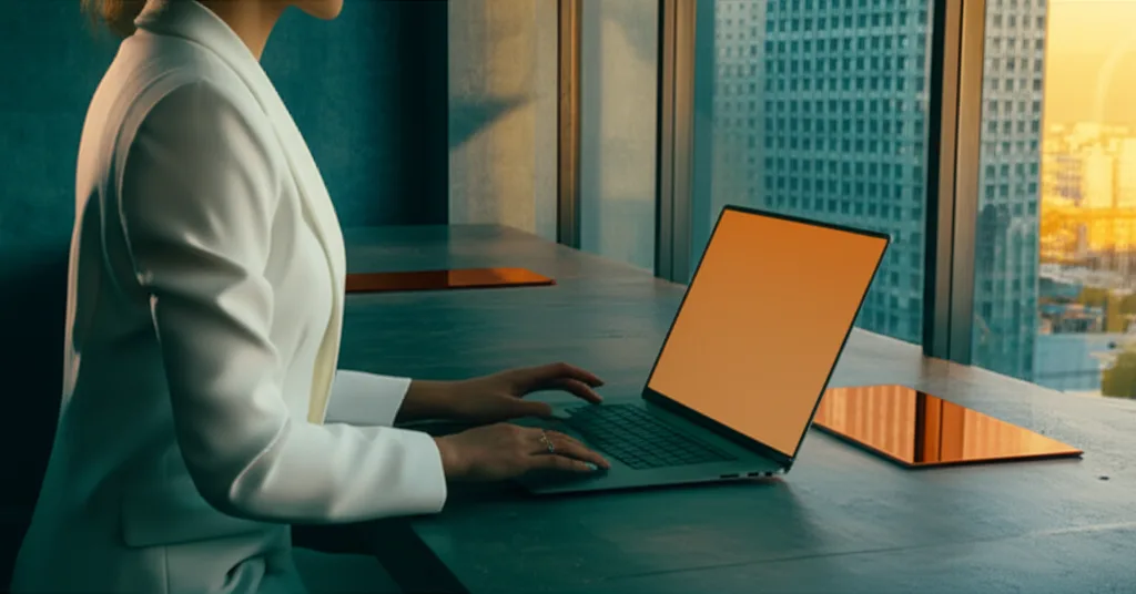 不動産投資2025年｜市場動向と会社員が取るべき戦略 - 白衣を着た医師がカフェでノートパソコンを開き、書類を確認している様子