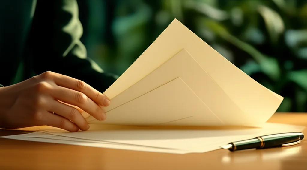 不動産投資はサラリーマンが有利？与信・融資・向いている人を解説 - 銀行の窓口カウンターと、書類に目を通す担当者の手元のクローズアップ