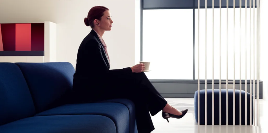 年金増額2026年、高所得者の手取りはどう変わるか - 朝日が差し込む広々としたリビングで、コーヒーを手にソファに座り窓の外を眺めるビジネスパーソン