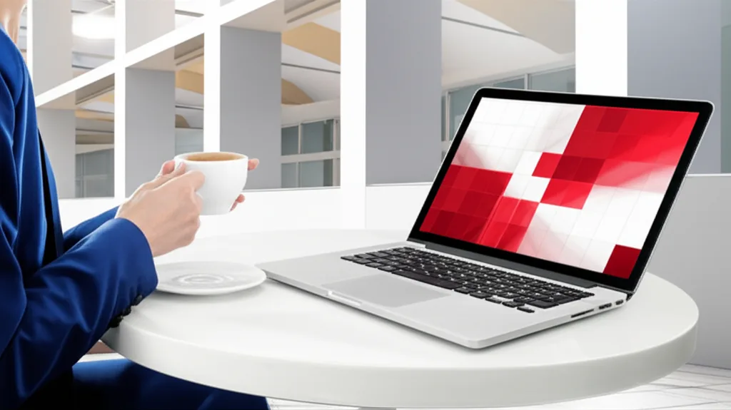 標準報酬月額の上限引き上げで年11万円負担増の全貌 - カフェのテラス席でノートパソコンを開き、コーヒーを手に仕事をする40代のビジネスパーソン