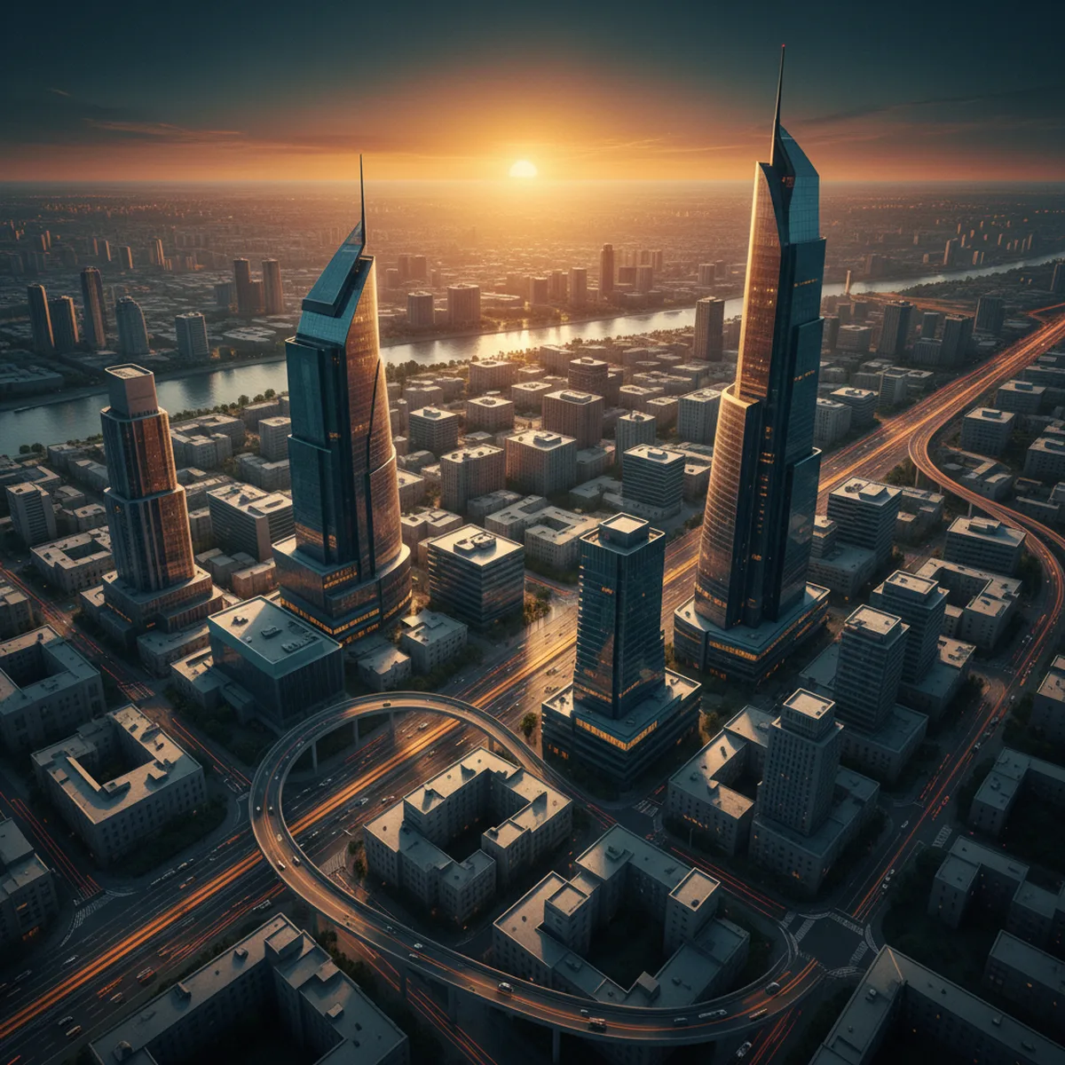 不動産の相続税評価が変わる？令和8年度改正の全容 - 都心のタワーマンション群を見上げるアングルの夕景