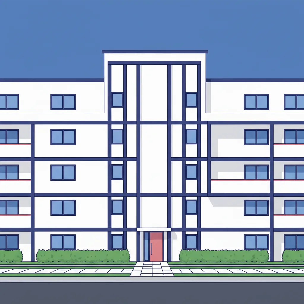 一人社長の節税と法人活用｜会社員が知るべき仕組みと実践 - 閑静な住宅街に建つ新築アパートの外観と青空