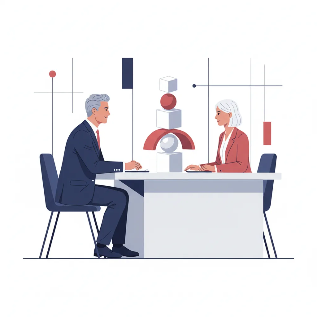 株の確定申告で社会保険料が増える？節税の判断基準と対策 - 市役所の窓口で職員と相談している中年男性の横顔