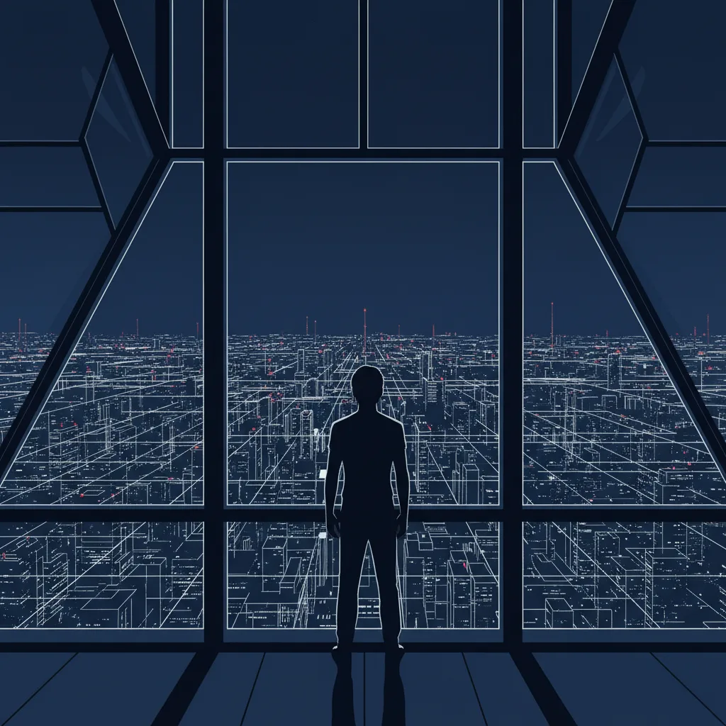 株の確定申告で社会保険料が増える？節税の判断基準と対策 - 高層ビルの展望フロアから都市の夜景を見下ろすシルエット