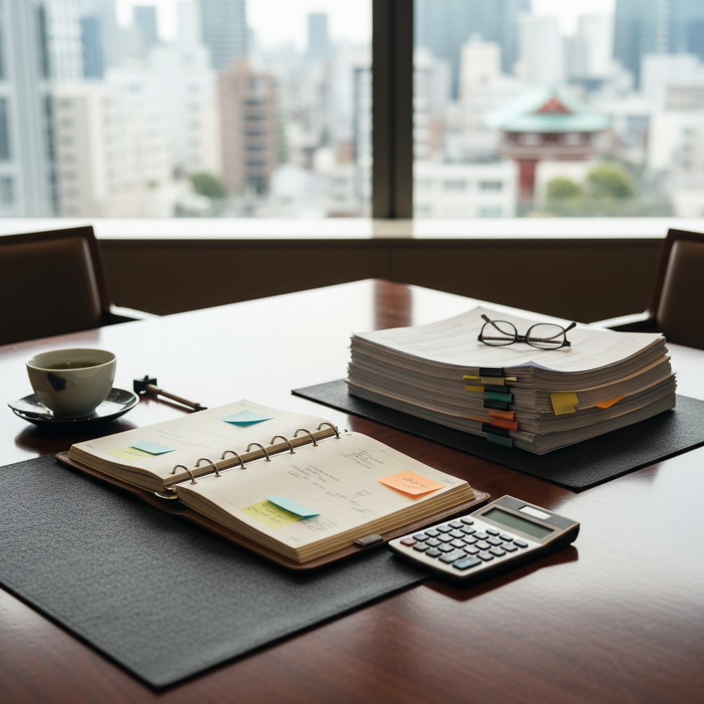 図解1: 天秤の片方に「現在の年収・退職金・社会的信用」、もう片方に「時間・成長機会・将来の選択肢」が載っている概念図