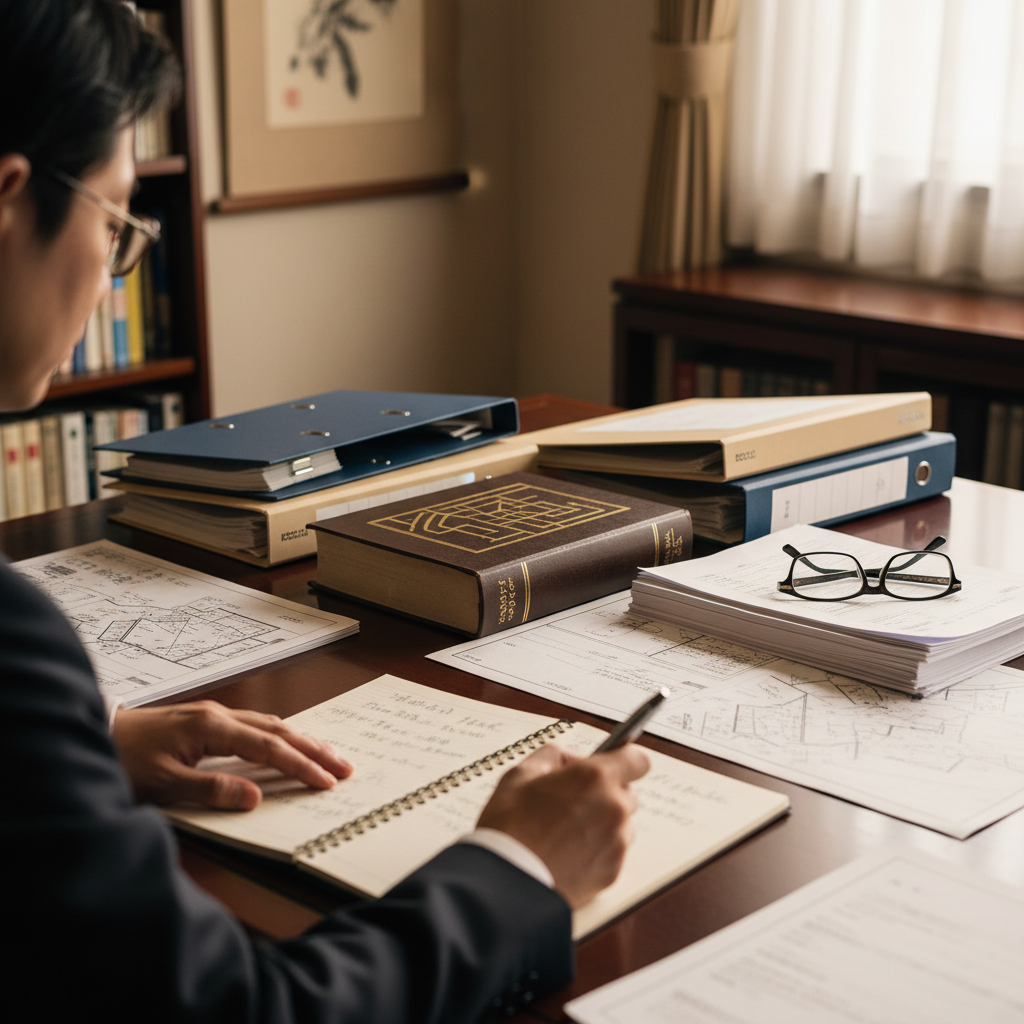 図解3: 会社員の信用力を構成する要素（勤続年数・年収・企業規模・雇用形態）を積み木で表現した図