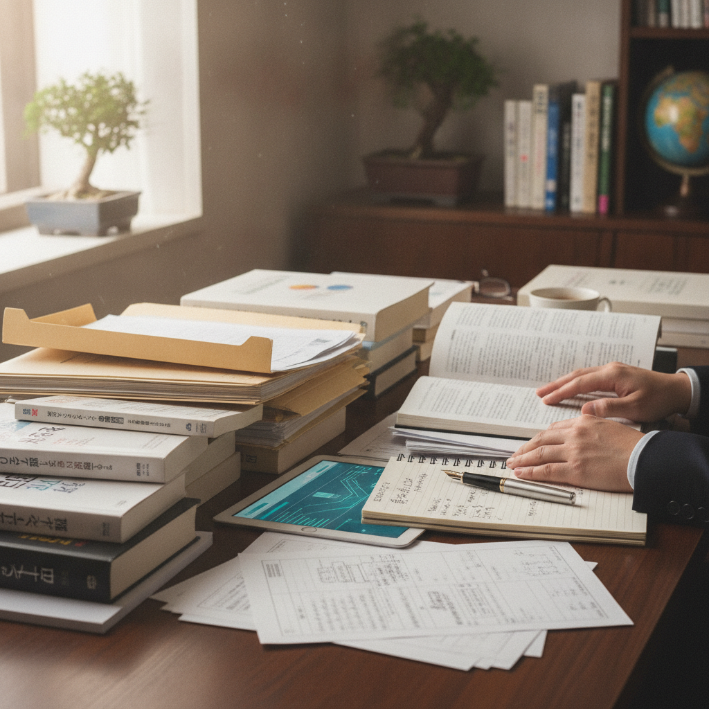 図解3: 海外輸出の月利推移を折れ線グラフで示した図——初月数万円から12ヶ月目で40-50万円に到達するカーブ