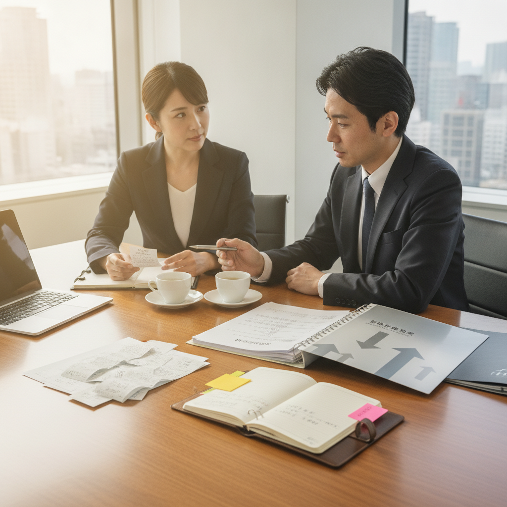 図解4: 物価は即時に動くのに家賃は2年契約のラグで遅れて動く、2本の時間軸を対比するタイムラインのイメージ