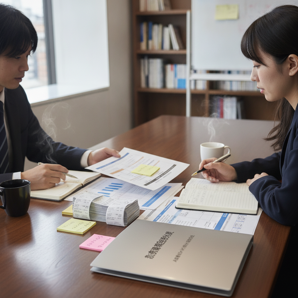 図解4: 4分割の円グラフで「現金/国内/外貨/実物」。横に「インフレ3%で現金2,000万円→実質-60万円」のミニ図解