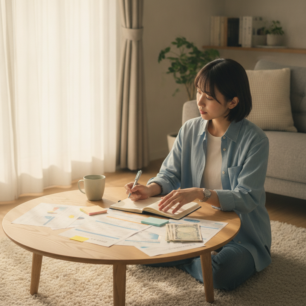 図解5: REITと現物不動産を流動性・税負担・レバレッジ・運営自由度の4象限で対比したイメージ
